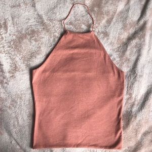 Me To We Salmon Halter Top